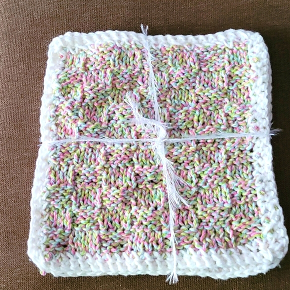Cotton Handmade Dishcloth- Washcloths Body -Face cloth set 3 - Picture 1 of 3